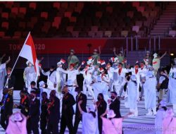 Kontingen Indonesia Tampil Gagah di Upacara Pembukaan Olimpiade Tokyo 2020