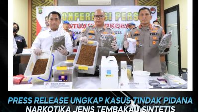 Satresnarkoba Polres Metro Bekasi Kota Ungkap Kasus Home Industri Pembuatan Narkotika Jenis Tembakau Sintetis, Amankan 12,67 Tembakau Sintetis